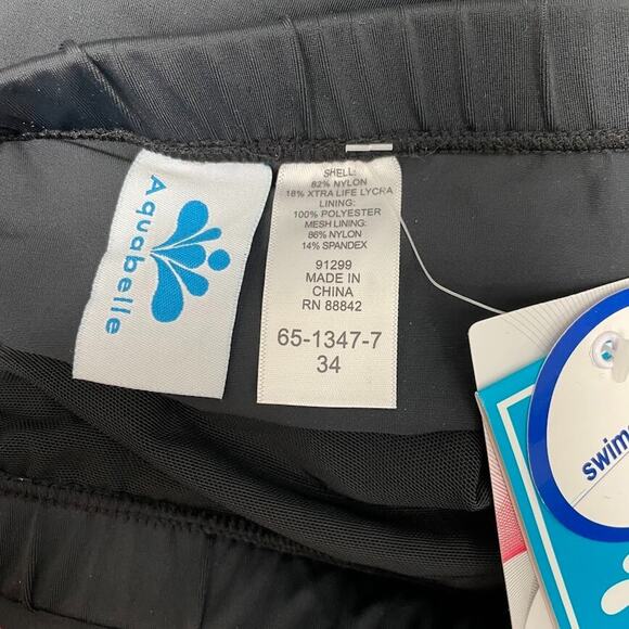 Swimsuits for All Aquabelle Plus Size 34 Black Swim Skirt Bottom Resort Vacation - Picture 5 of 10